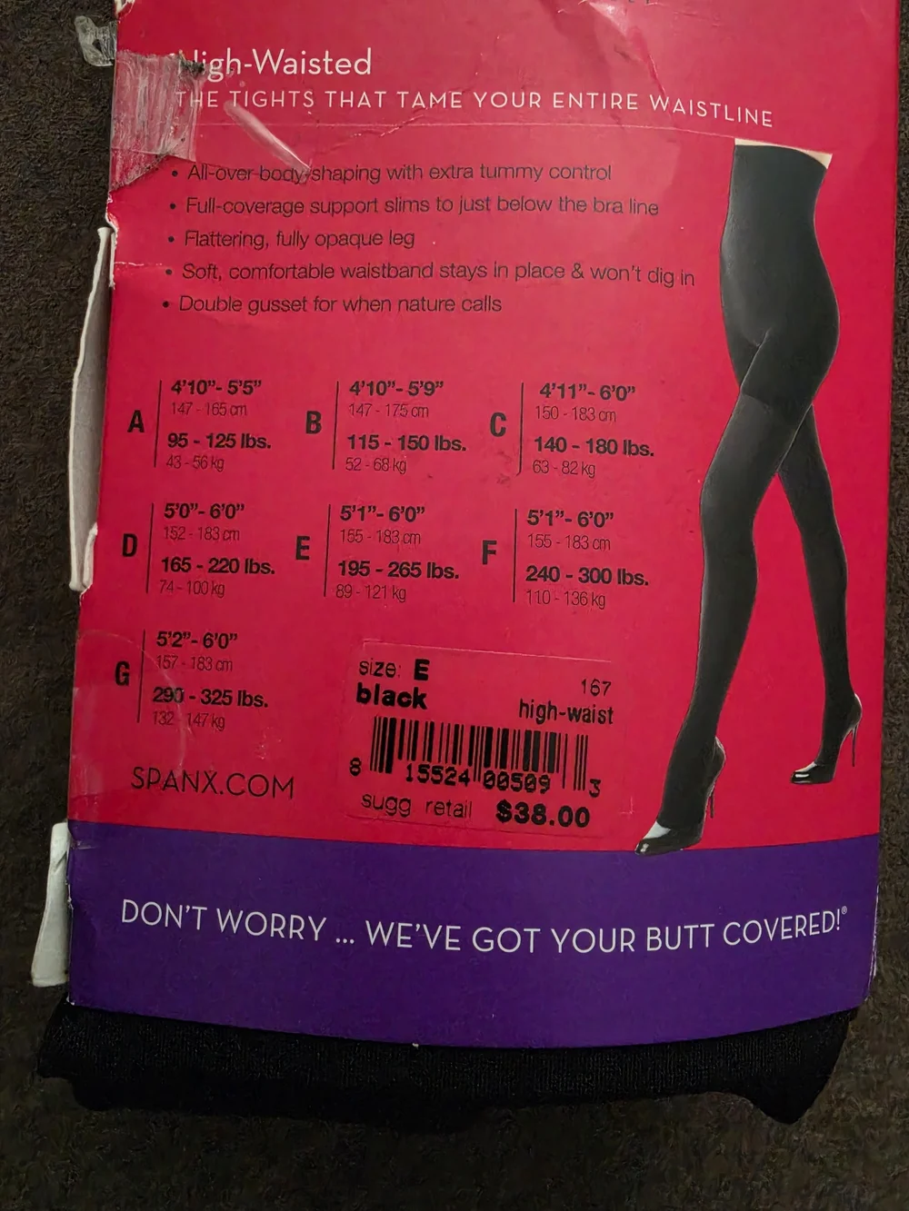 SPANX High-Waisted Tights in Black